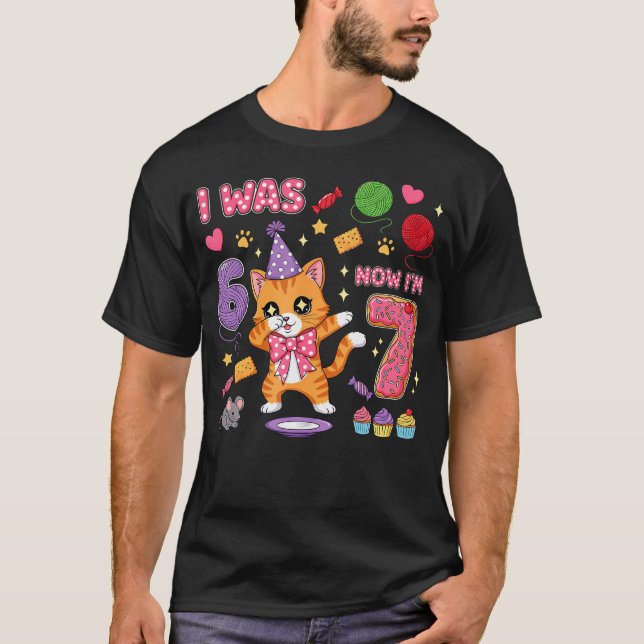 T-shirt J'avais 6 ans maintenant j'ai 7 ans 7e anniversair (Devant)