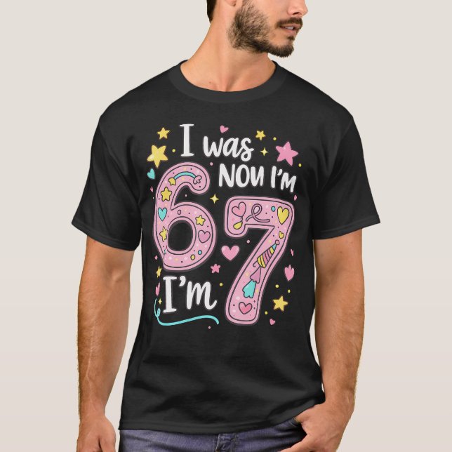 T-shirt J'avais 6 ans maintenant j'ai 7 ans 7e anniversair (Devant)