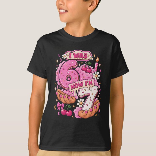 T-shirt J'avais 6 ans maintenant j'ai 7 ans 7e anniversair (Devant)