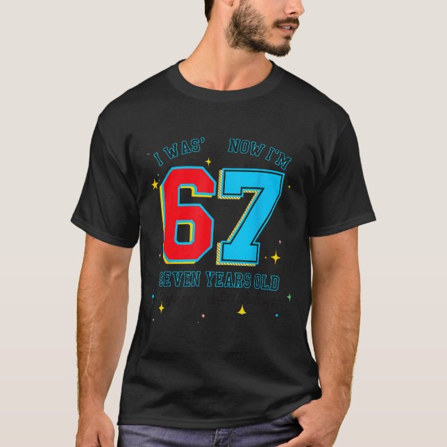 T-shirt J'avais 6 ans maintenant j'ai 7 ans Anniversaire,  (Devant)