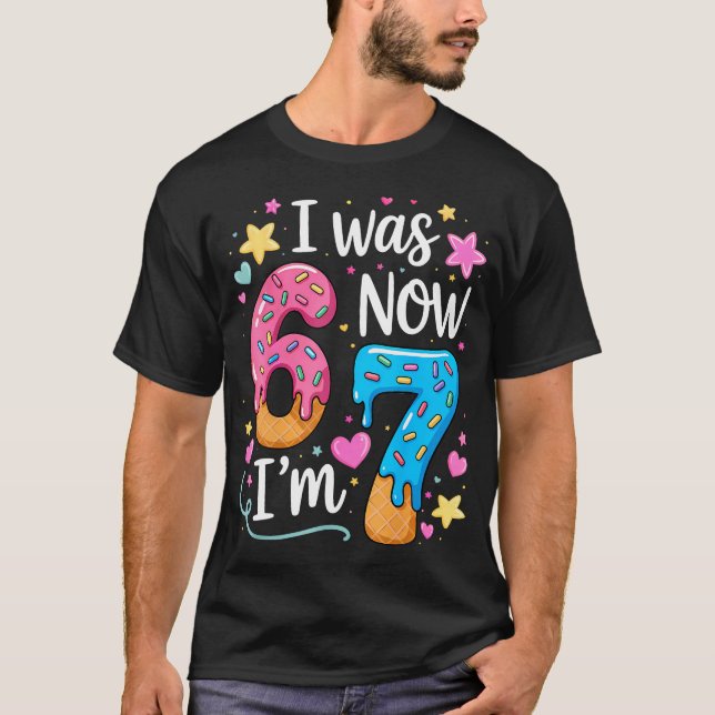 T-shirt J'avais 6 ans maintenant j'ai 7 ans Anniversaire (Devant)