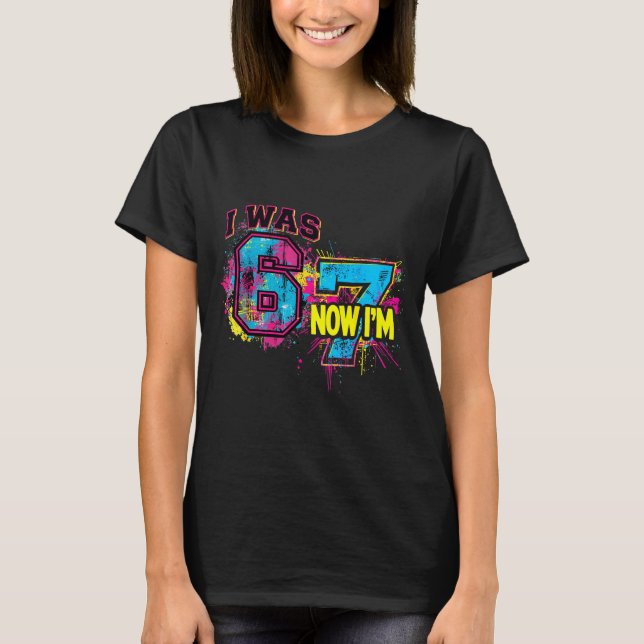 T-shirt J'avais 6 ans maintenant j'ai 7 ans Anniversaire,  (Devant)