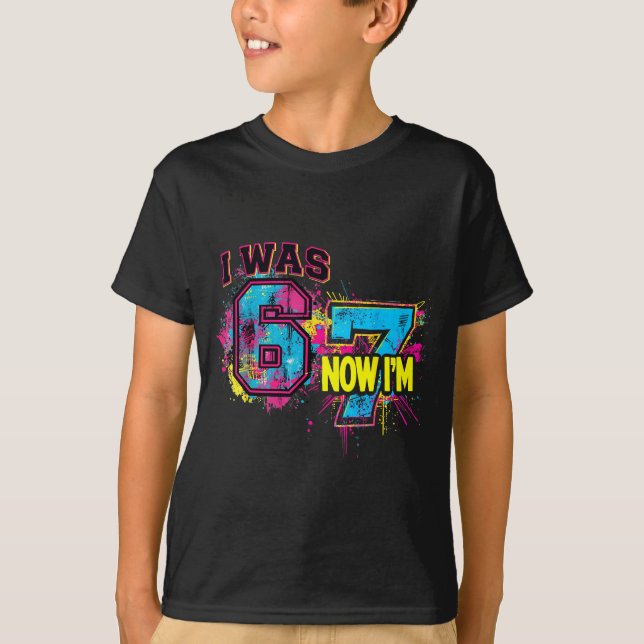 T-shirt J'avais 6 ans maintenant j'ai 7 ans Anniversaire,  (Devant)