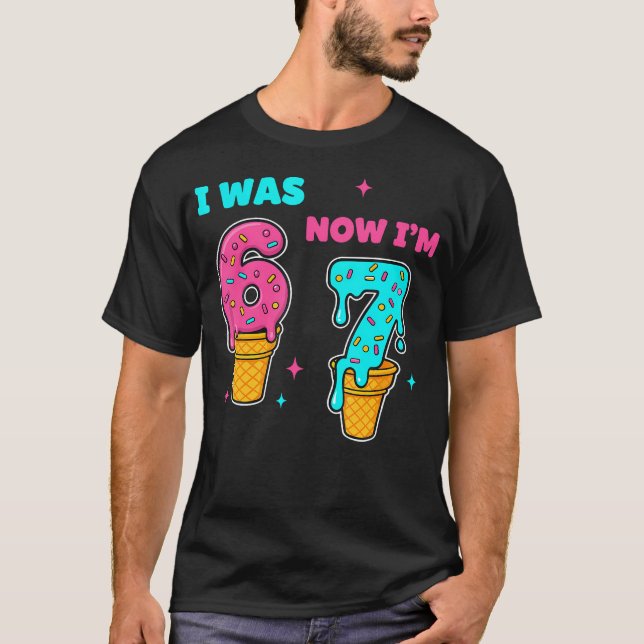 T-shirt J'avais 6 ans maintenant j'ai 7 ans Anniversaire 6 (Devant)