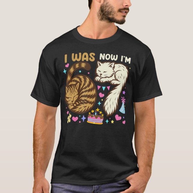 T-shirt J'avais 6 ans maintenant j'ai 7 ans anniversaire 7 (Devant)