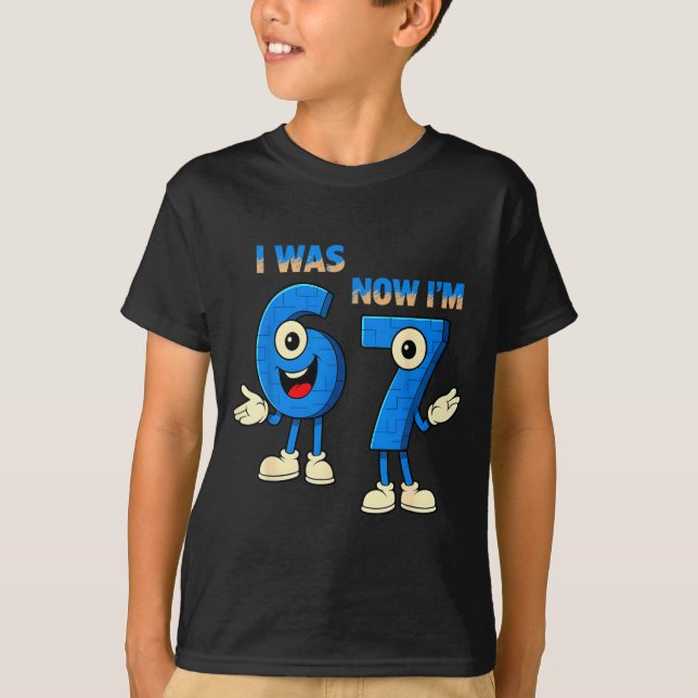 T-shirt J'avais 6 ans maintenant j'ai 7 ans anniversaire d (Devant)
