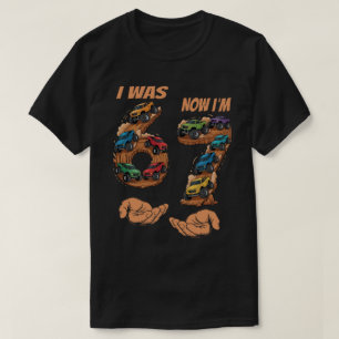 T-shirt J'avais 6 ans maintenant j'ai 7 ans Camion Monstre
