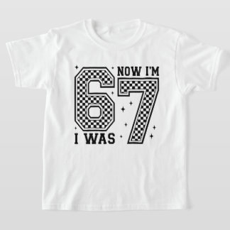 T-shirt J'avais 6 ans maintenant j'ai 7 ans Damier Numéro 