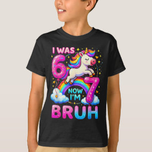 T-shirt J'avais 6 ans maintenant j'ai 7 ans drôle 6 7 six