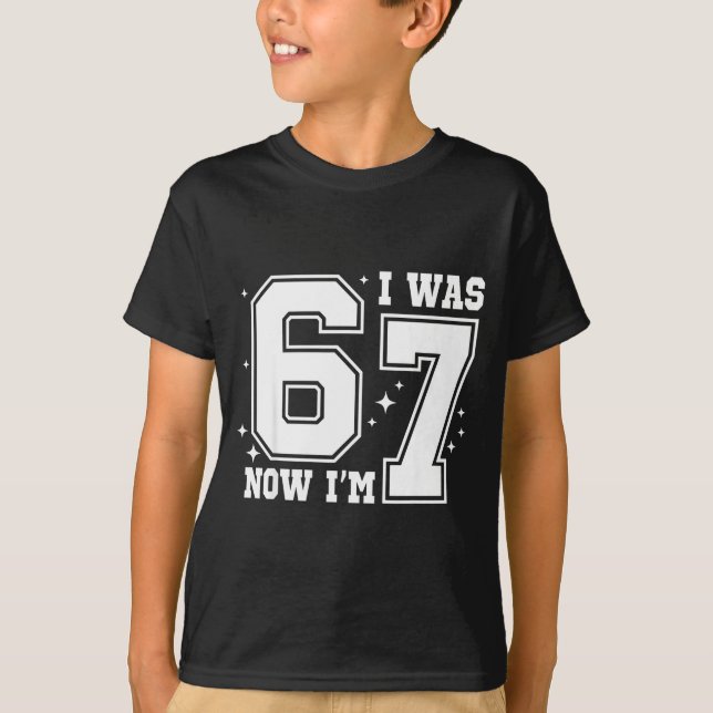 T-shirt J'avais 6 ans maintenant j'ai 7 ans drôle six sept (Devant)