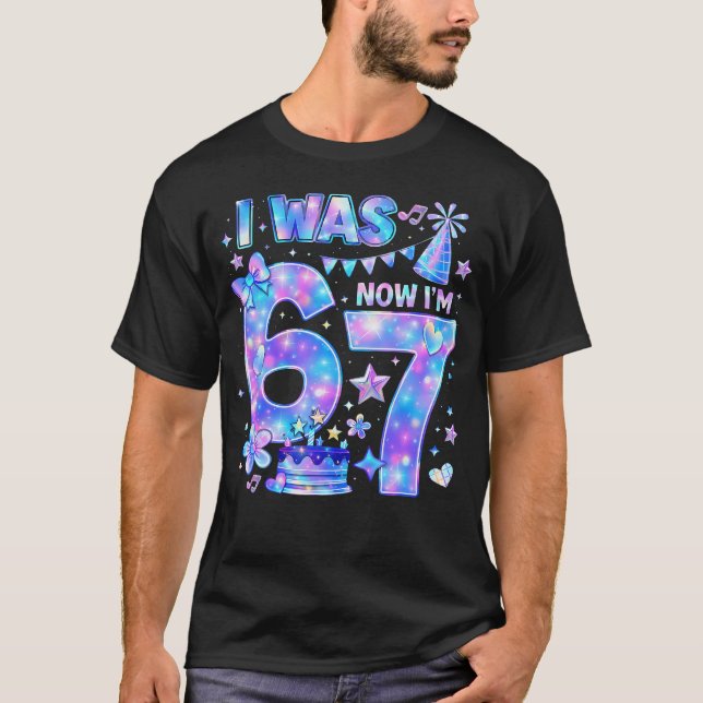 T-shirt J'avais 6 ans maintenant j'ai 7 ans fille d'annive (Devant)