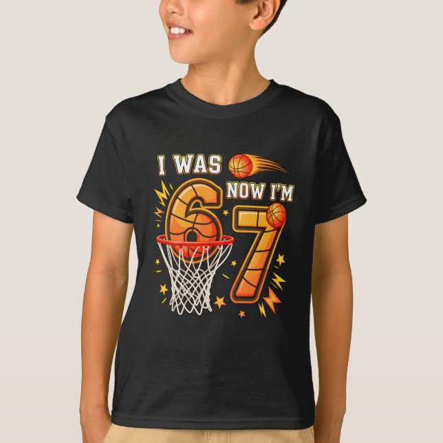 T-shirt J'avais 6 ans maintenant j'ai 7 ans garçon d'anniv (Devant)