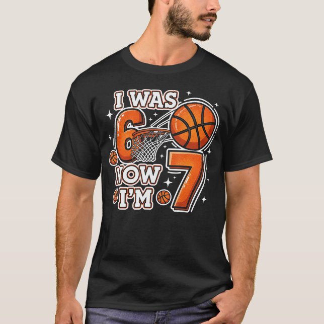 T-shirt J'avais 6 ans maintenant j'ai 7 ans garçon d'anniv (Devant)