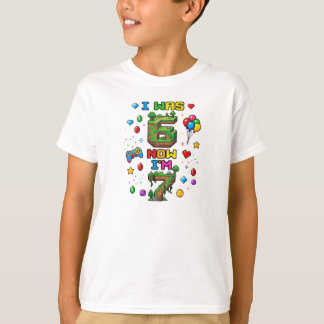 T-shirt J'avais 6 ans Maintenant j'ai 7 ans Graphique d'an