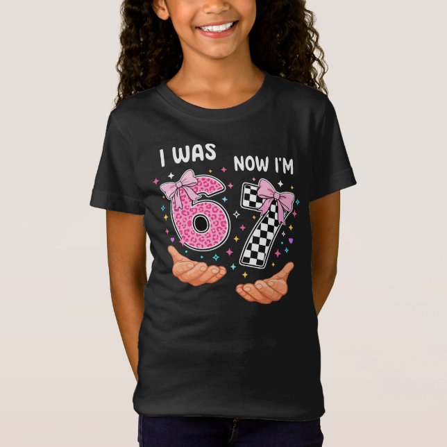 T-Shirt J'avais 6 ans maintenant j'ai 7 ans jolis chiffres (Devant)