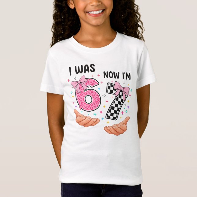 T-Shirt J'avais 6 ans maintenant j'ai 7 ans jolis chiffres (Devant)