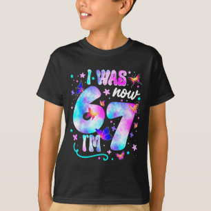 T-shirt J'avais 6 ans maintenant j'ai 7 ans Papillon 7e an