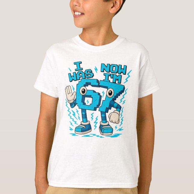 T-shirt J'avais 6 ans Maintenant j'ai 7 ans Six Sept 7 Ans (Devant)