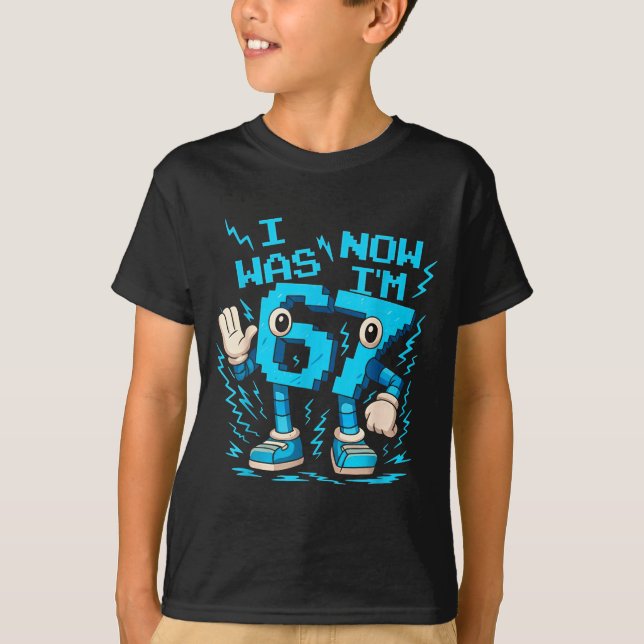 T-shirt J'avais 6 ans maintenant j'ai 7 ans Six Sept Brain (Devant)