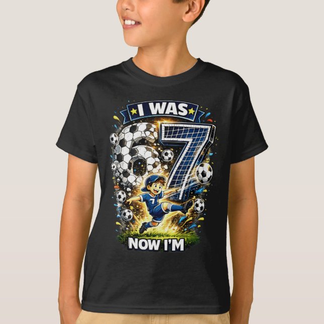 T-shirt J'avais 6 ans maintenant j'ai 7 ans Six Sept Footb (Devant)