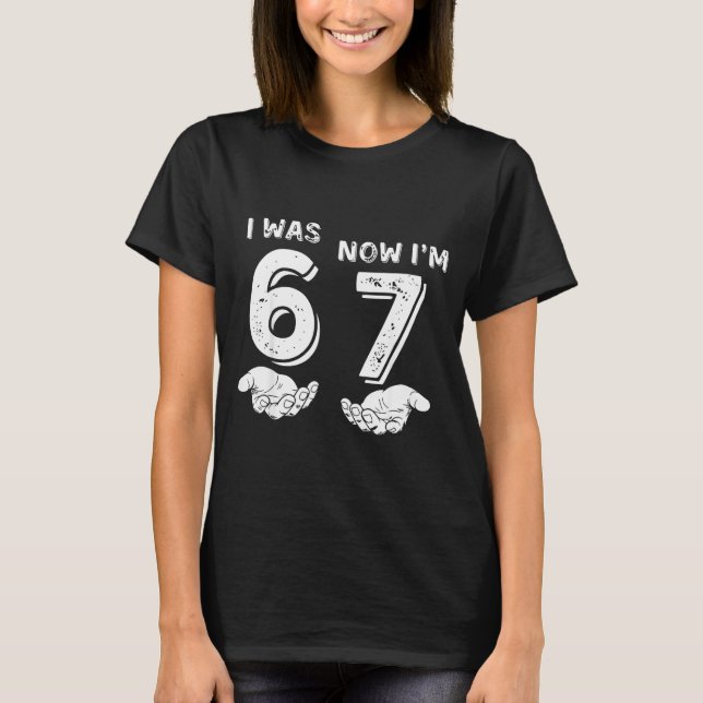 T-shirt J'avais 6 ans maintenant j'ai 7 ans Six Sept Meme  (Devant)