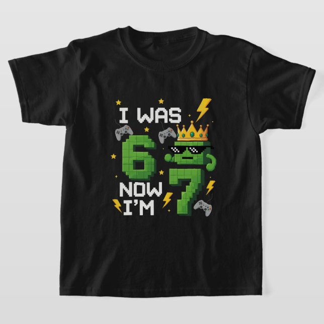 T-shirt j'avais 6 ans maintenant j'ai 7 six sept meme  (Poser)