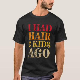 T-shirt J'Avais Des Cheveux Il Y A 2 Enfants Hommes Tête D