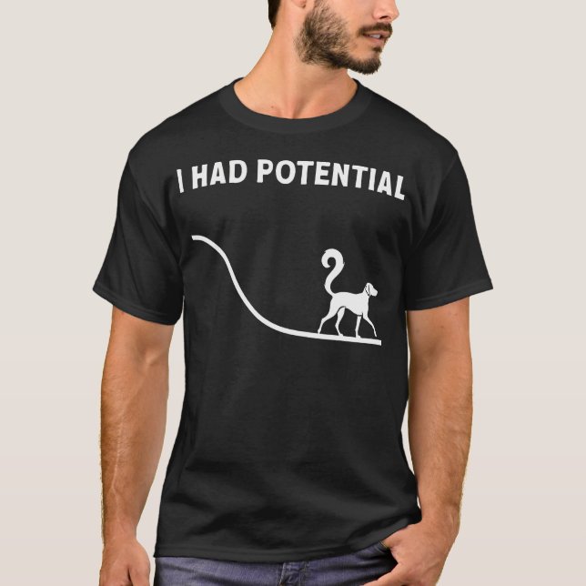 T-shirt J'avais du potentiel J'avais du potentiel Amoureux (Devant)