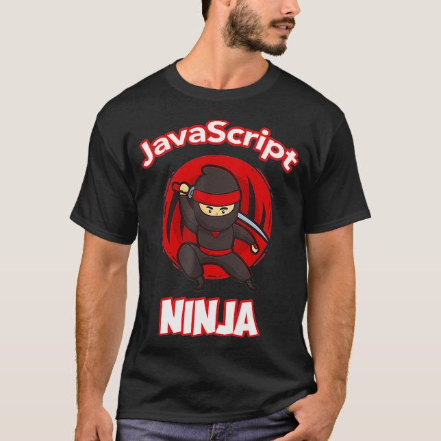 T-shirt JavaScript Ninja Programmer  (Devant)