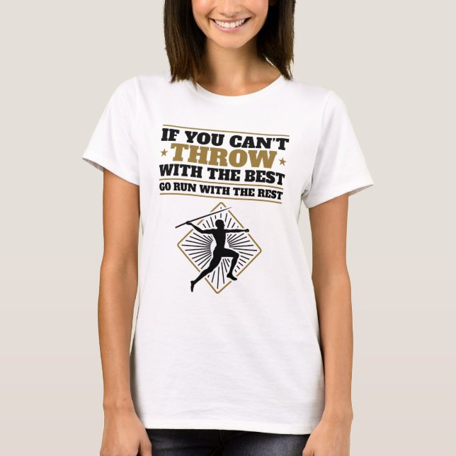 T-shirt Javelin Thrower Funny Throw avec le meilleur (Devant)