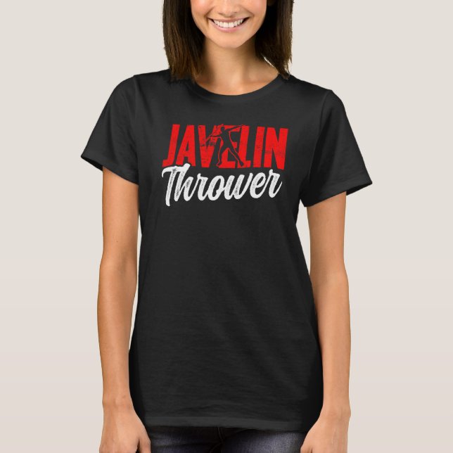 T-shirt Javelin Thrower Thrower Throwing Throby Hobby (Devant)