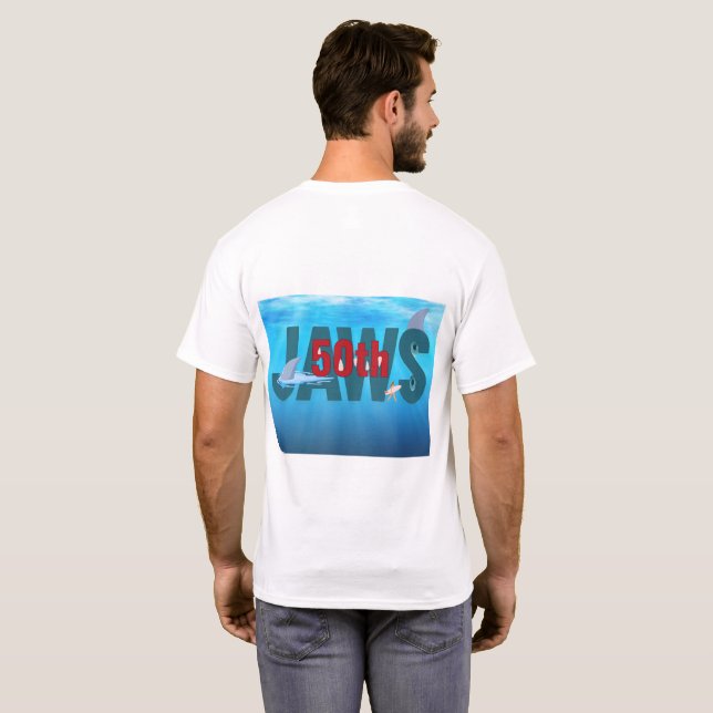 T-shirt JAWS 50th Sortez de l'eau ! (Dos entier)