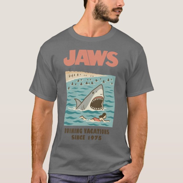 T-shirt Jaws gâche les vacances depuis (Devant)