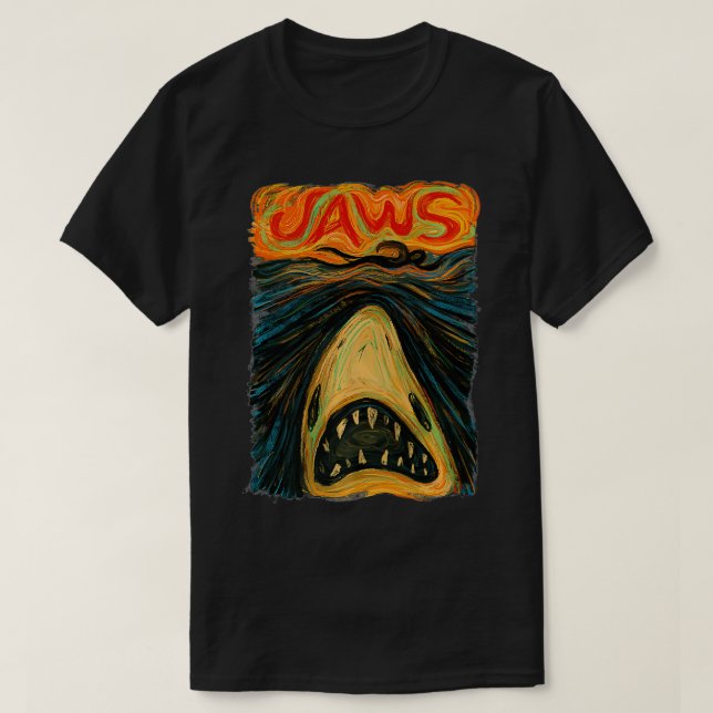 T-shirt Jaws Scream Portrait Premium  (Design devant)