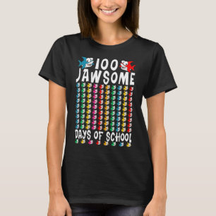 T-shirt Jawsome Days Of School Shark 100th Day Of School T