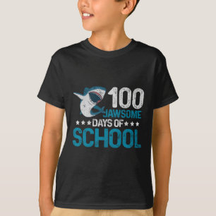 T-shirt Jawsome Days School 100th Day Kids Boys Vintage No
