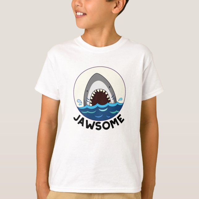 T-shirt Jawsome Funny Shark Teeth Pun (Devant)