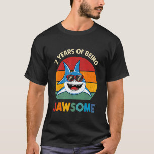 T-shirt Jawsome Shark 2ème Anniversaire Thème 2 Ans D'Awes