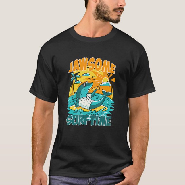 T-shirt Jawsome Surf Time Hawaii Costumed (Devant)