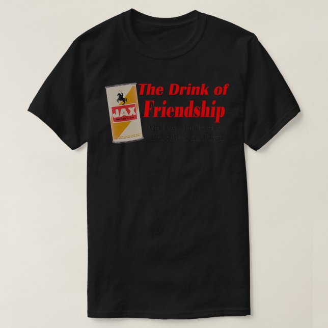 T-shirt Jax Beer Flat Top Bière Can Design (Design devant)