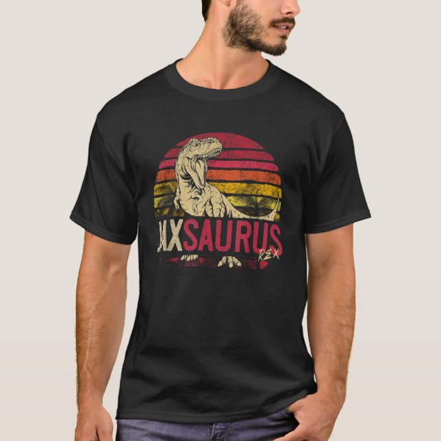 T-shirt Jax Saurus Funny Dinosaure personnalisé T Rex Nom (Devant)
