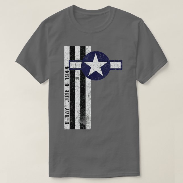 T-shirt Jay Normandie Invasion Stripes Air Corps Roundel (Design devant)