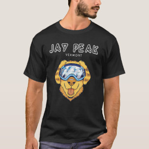 T-shirt Jay Peak Vermont - Funny Chien Ski Googes