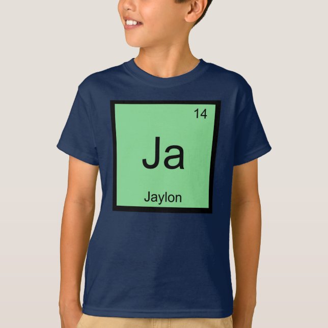 T-shirt Jaylon Nom Chimie Élément Tableau Périodique (Devant)