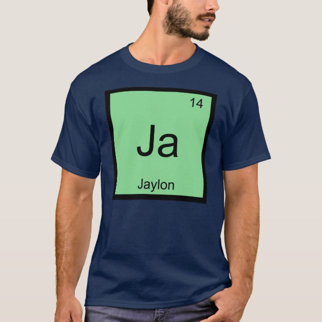 T-shirt Jaylon  Nom Élément Chimique Tableau Périodique (Devant)