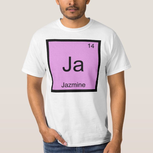 T-shirt Jazmine  Nom Chimie Élément Tableau Périodique (Devant)