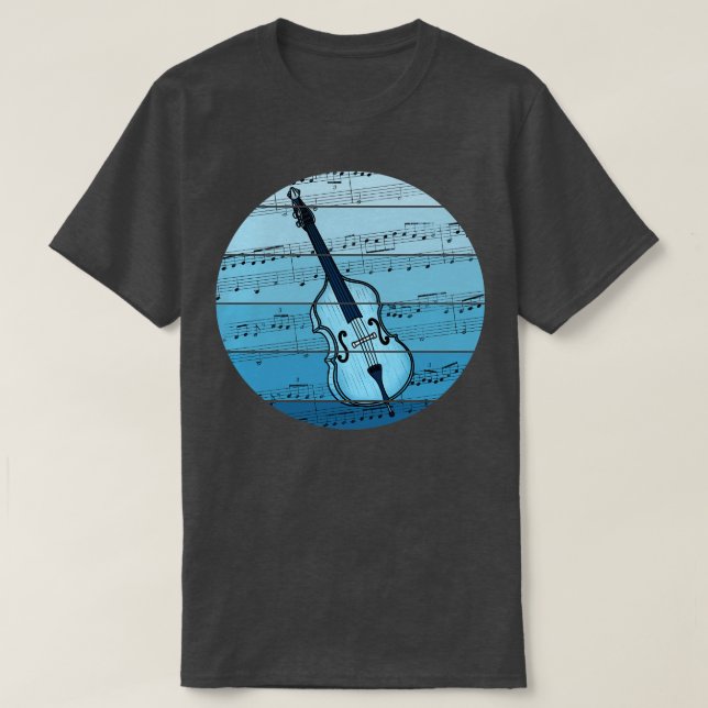 T-shirt Jazz Baid Musique Notation Double Basse Enseignant (Design devant)
