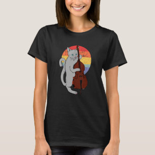 T-shirt Jazz Cat Jouer Haute Basse Classic Cool Musici