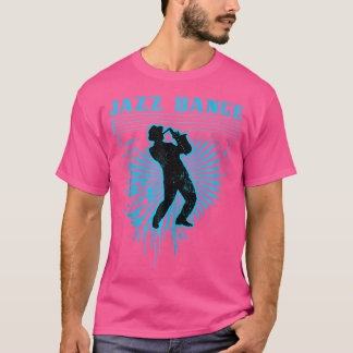 T-shirt Jazz Dance Saxophone Lecteur Bleu