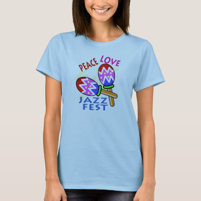 T-shirt Jazz Fest Peace Love (Devant)